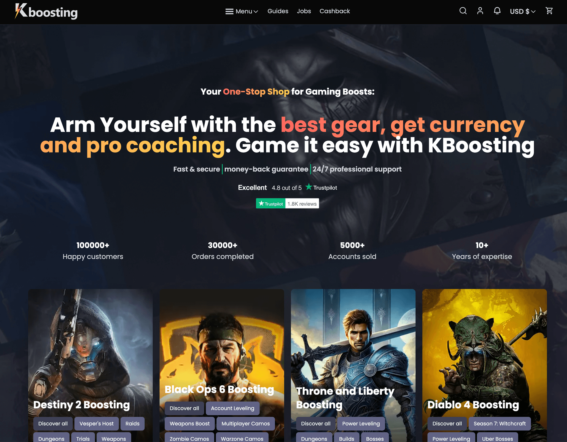 Platformă e-commerce KBoosting pentru servicii gaming