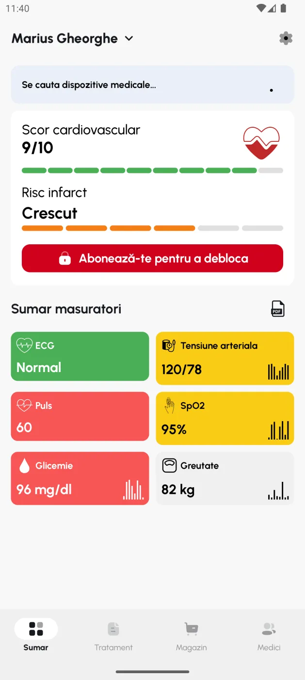 Defiro Health: monitorizare pacienți în timp real, app & web