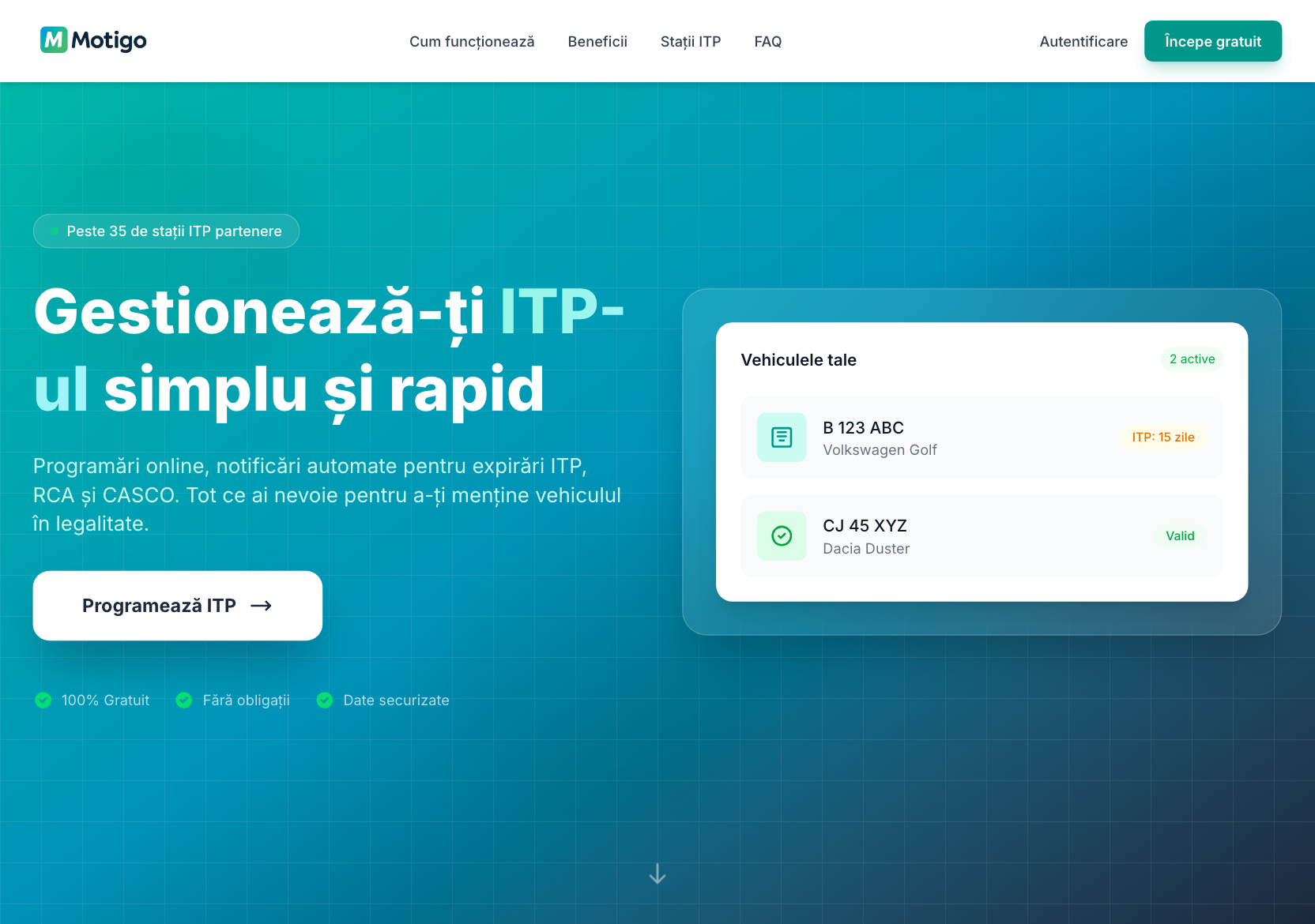 ITP management platform — Motigo
