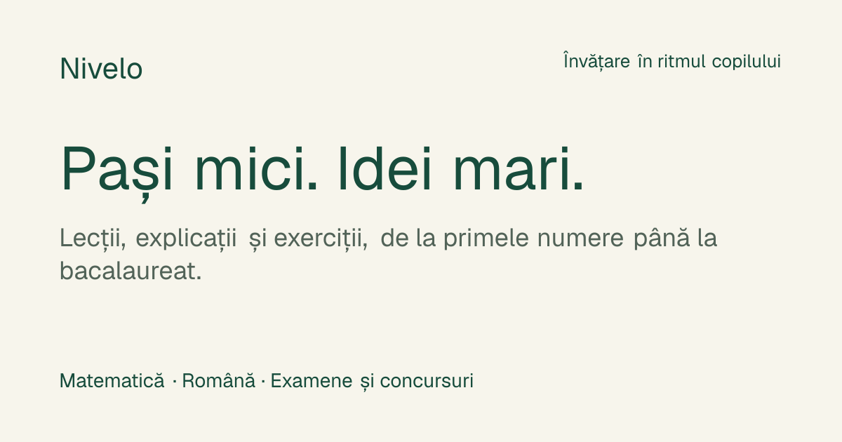 Nivelo: adaptive learning for the Romanian curriculum