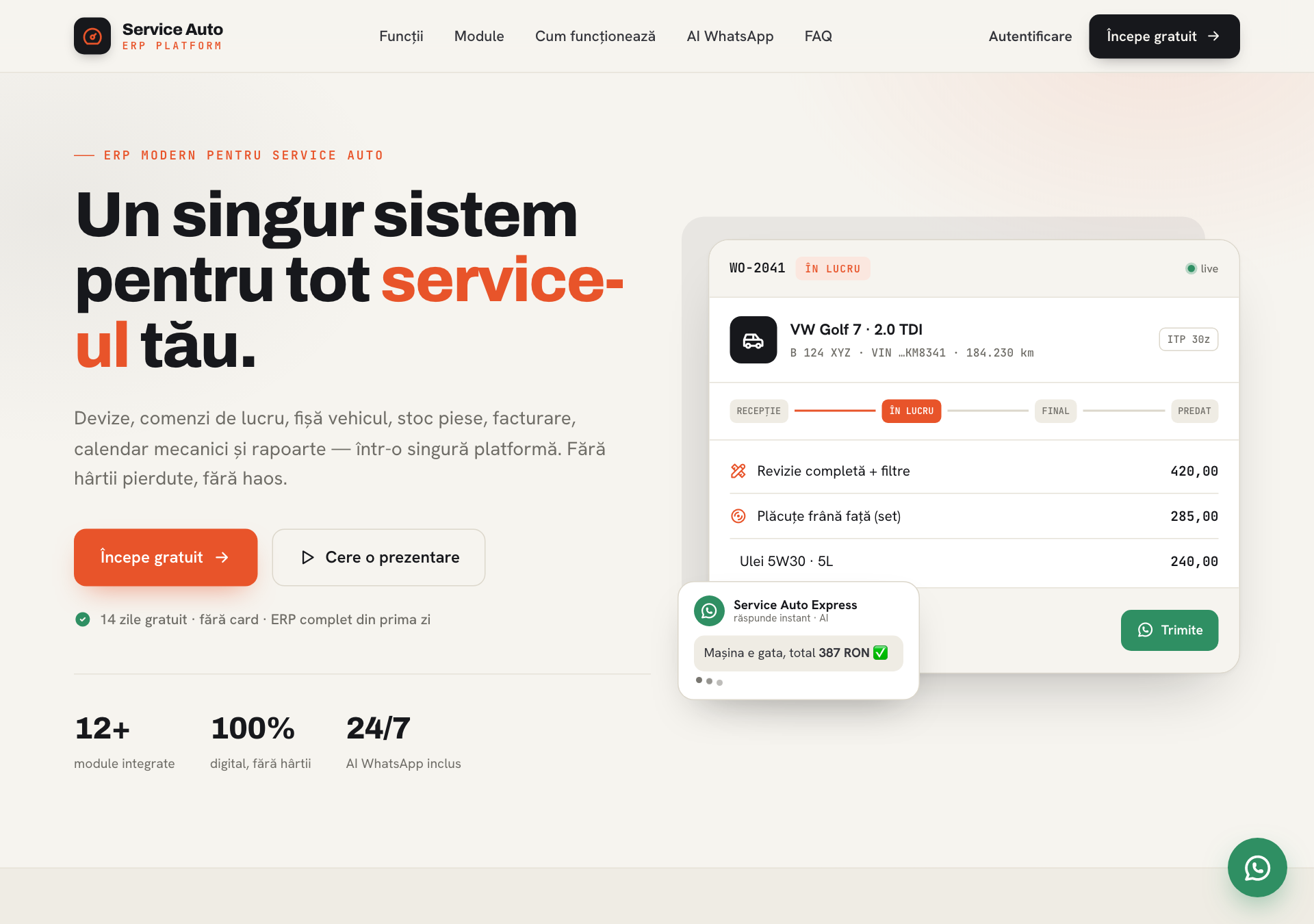 Service Auto ERP