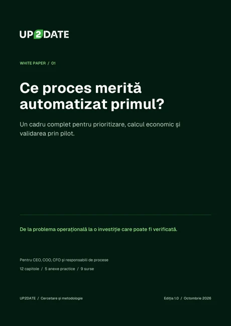 Coperta white paper-ului Ce proces merită automatizat primul?